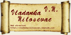 Vladanka Miloševac vizit kartica